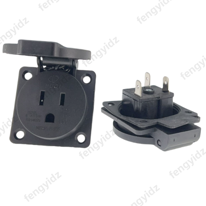 Outdoor Lighting No Outlet - Hitam 125V 15A 20A IP44 CE