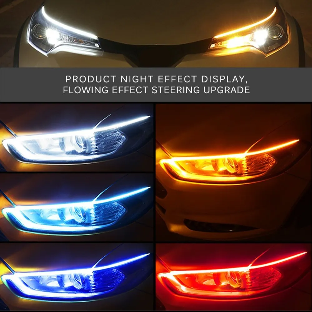 Waterproof Led Strip - Lampu depan mobil, 2 buah DRL