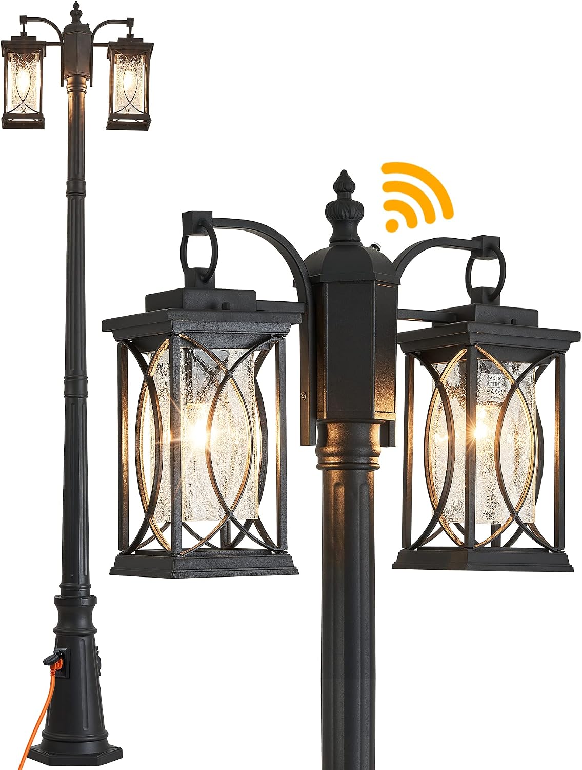 Outdoor Lighting No Outlet - Lampu Tiang Jalan Modern 2 Kepala
