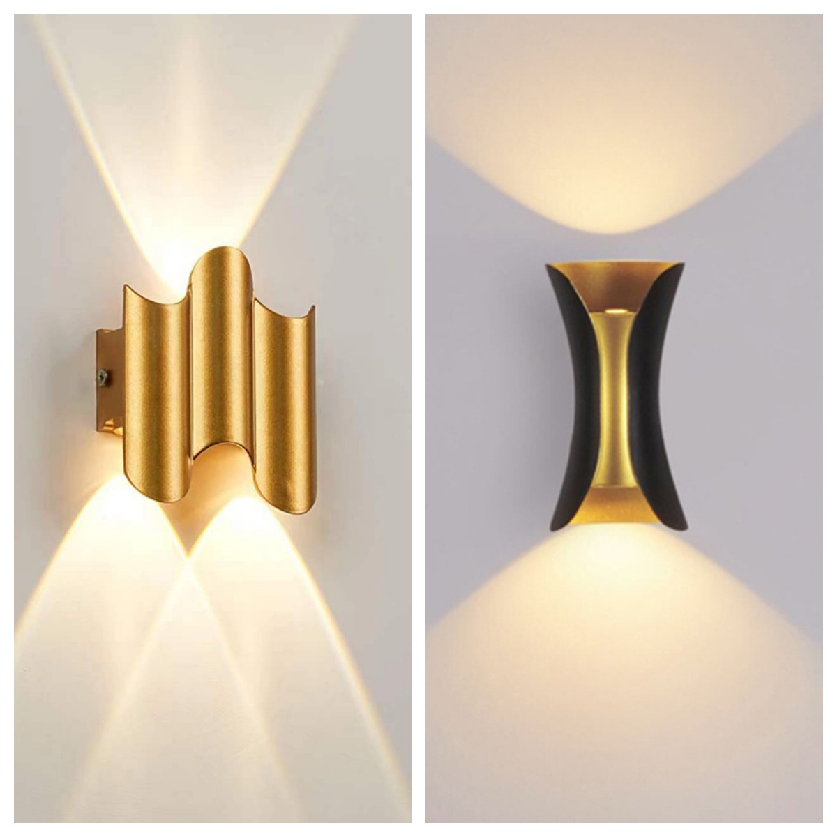 Xl Outdoor Lighting - Bodi emas aluminium lampu dinding LED