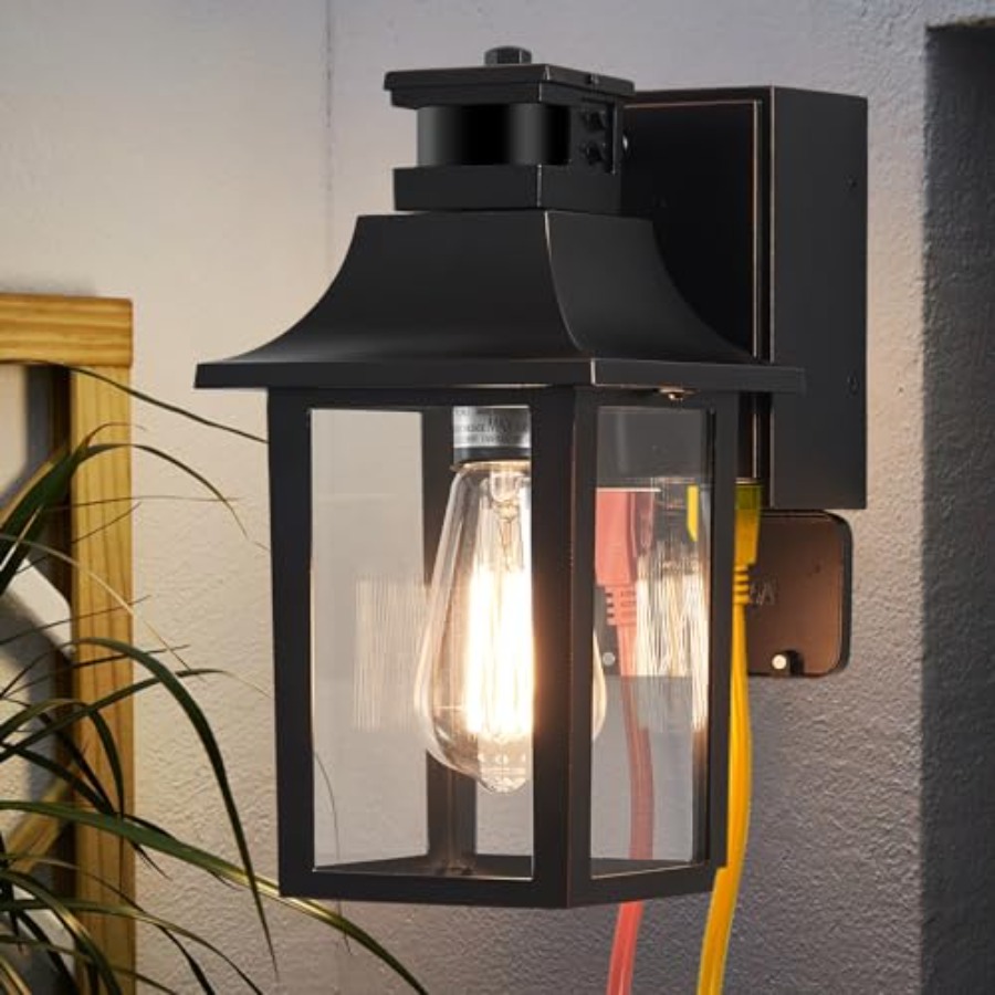 Outdoor Lighting No Outlet - Lampu Teras dengan Stopkontak GFCI Sensor