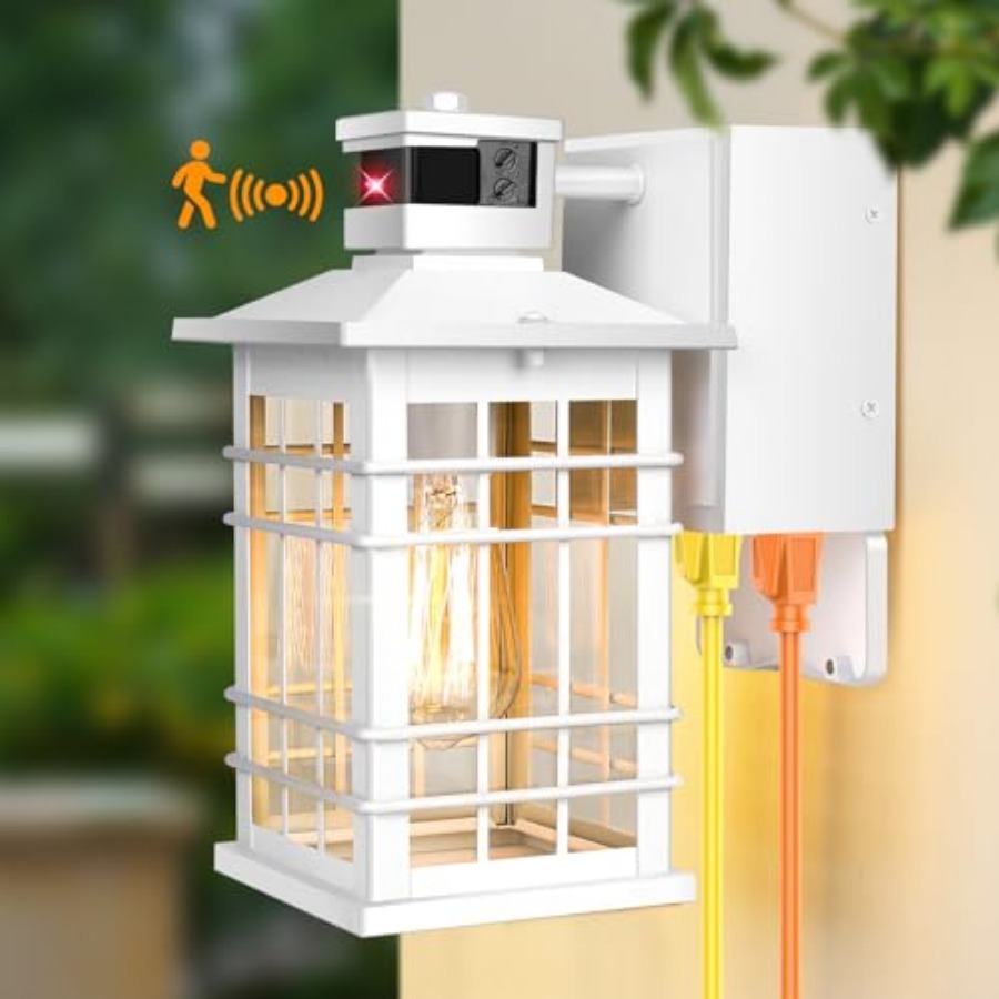 Outdoor Lighting No Outlet - Lampu Teras dengan Stopkontak GFCI Terpasang,