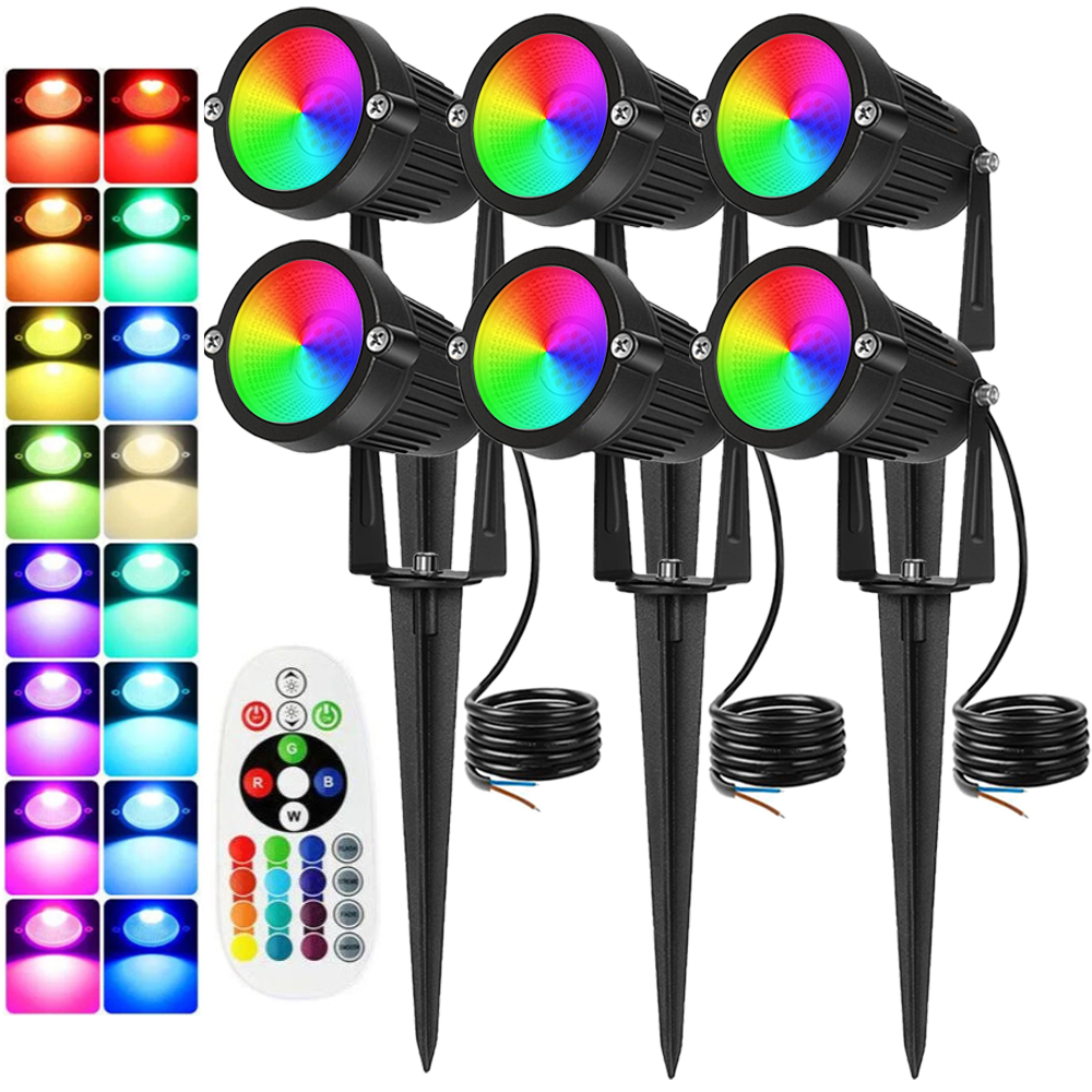 Outdoor Lighting Ip65 - Lampu Lanskap RGBW 10W dengan Remote
