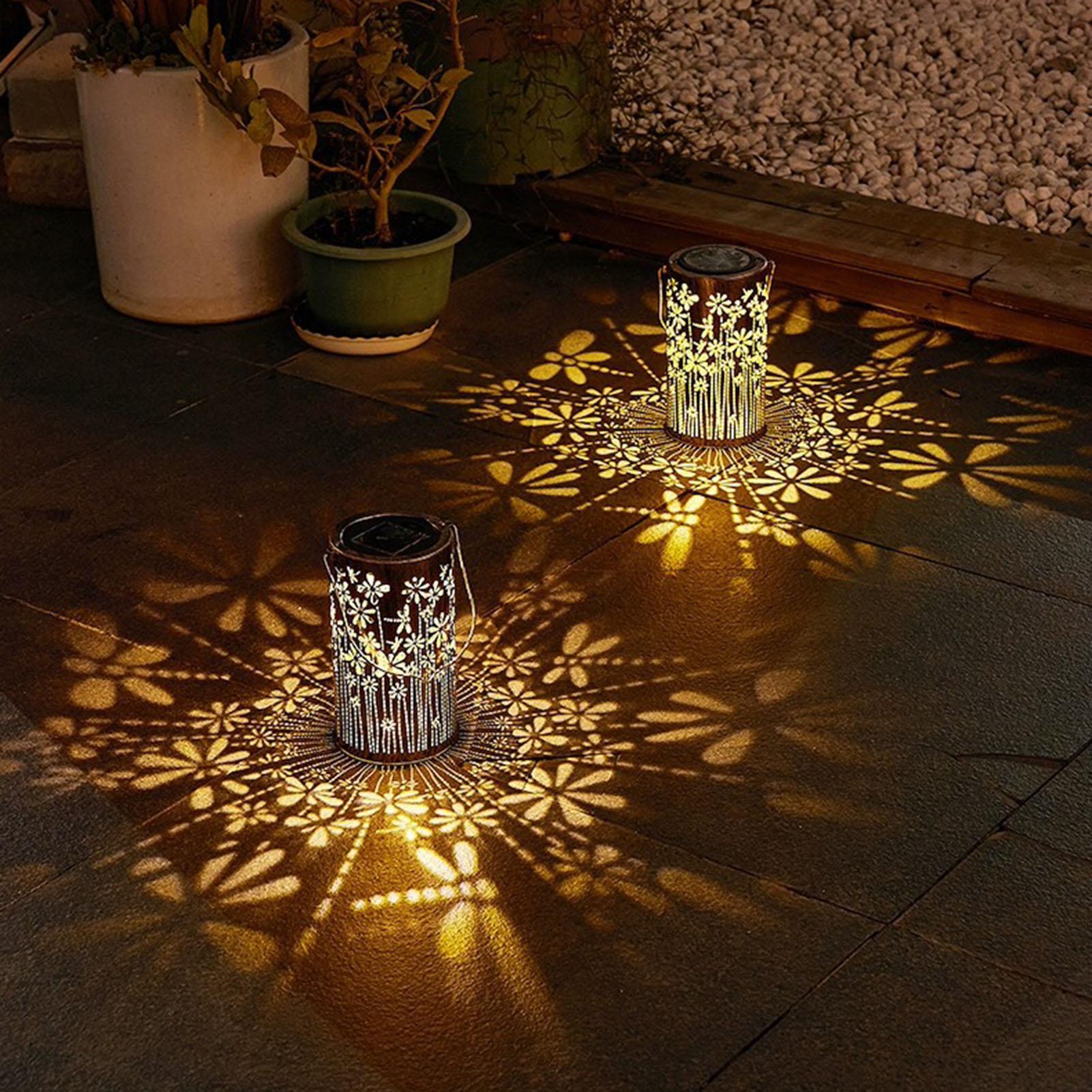 Outdoor Lighting Yard - Lampu Tenaga Surya Berwarna-warni Bentuk Bunga