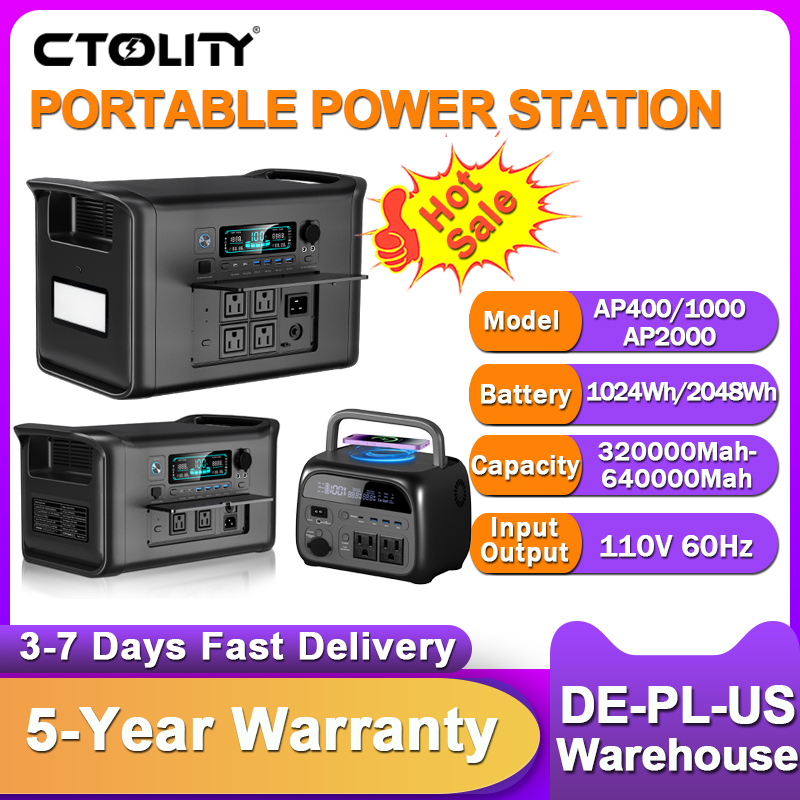 Xl Outdoor Lighting - CTOLITY 2400W Pembangkit Listrik Portabel 1800W