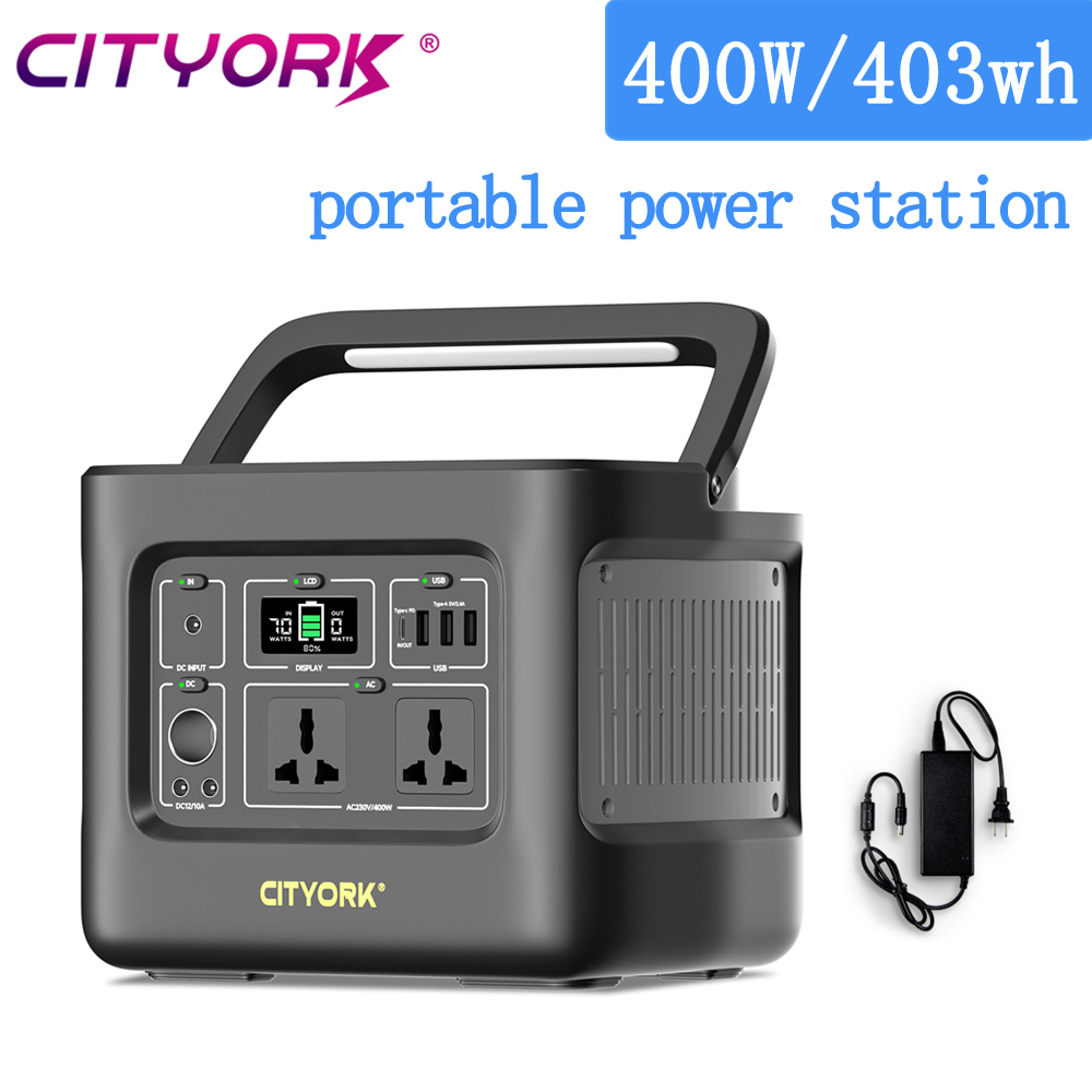 Outdoor Lighting No Outlet - Generator daya portabel 400W, stasiun daya