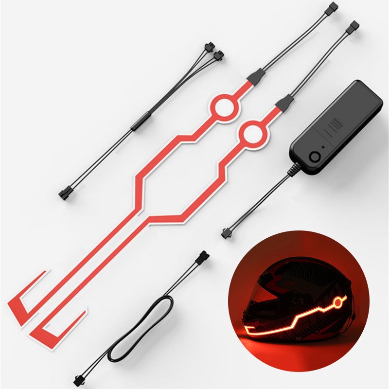 Waterproof Led Strip - Helm sepeda motor LED, lampu dingin