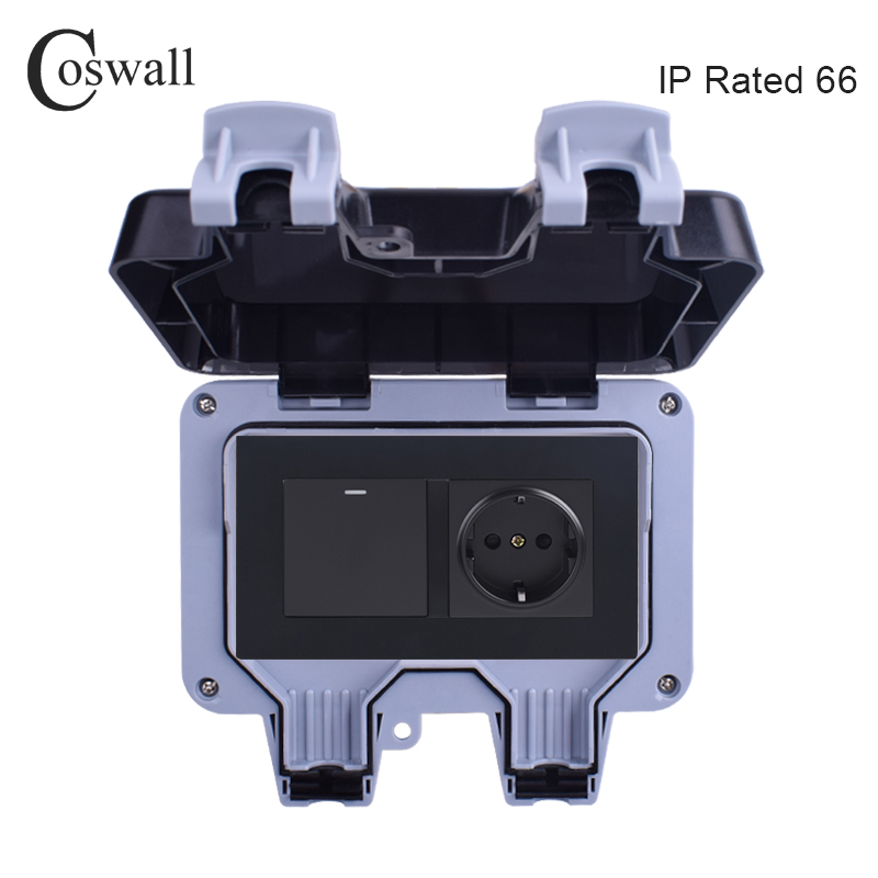 Coswall Soket Daya Dinding Lua - Outdoor Lighting No Outlet ulasan dan harga