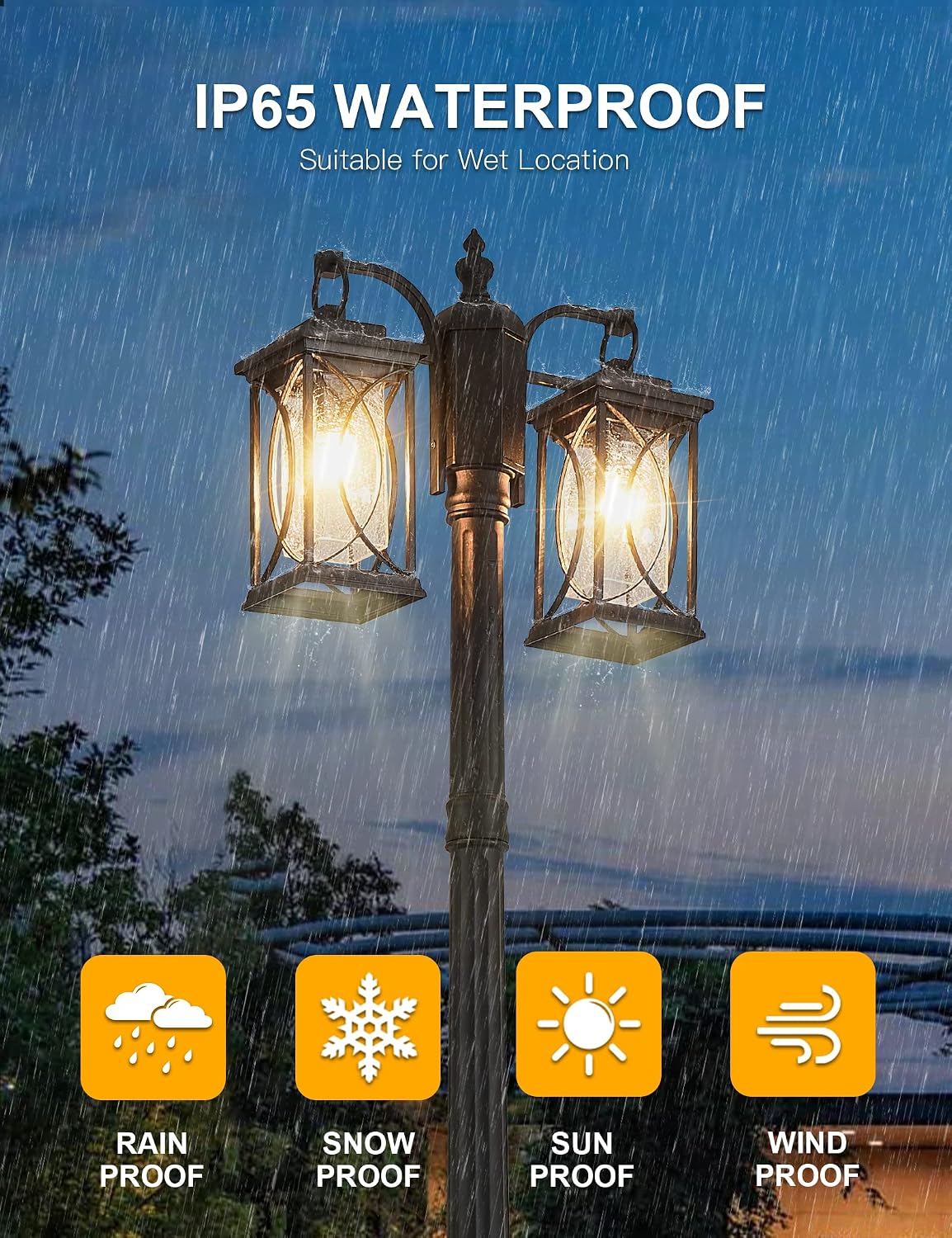 Lampu Tiang Jalan Modern 2 Kep - Outdoor Lighting No Outlet ulasan dan harga