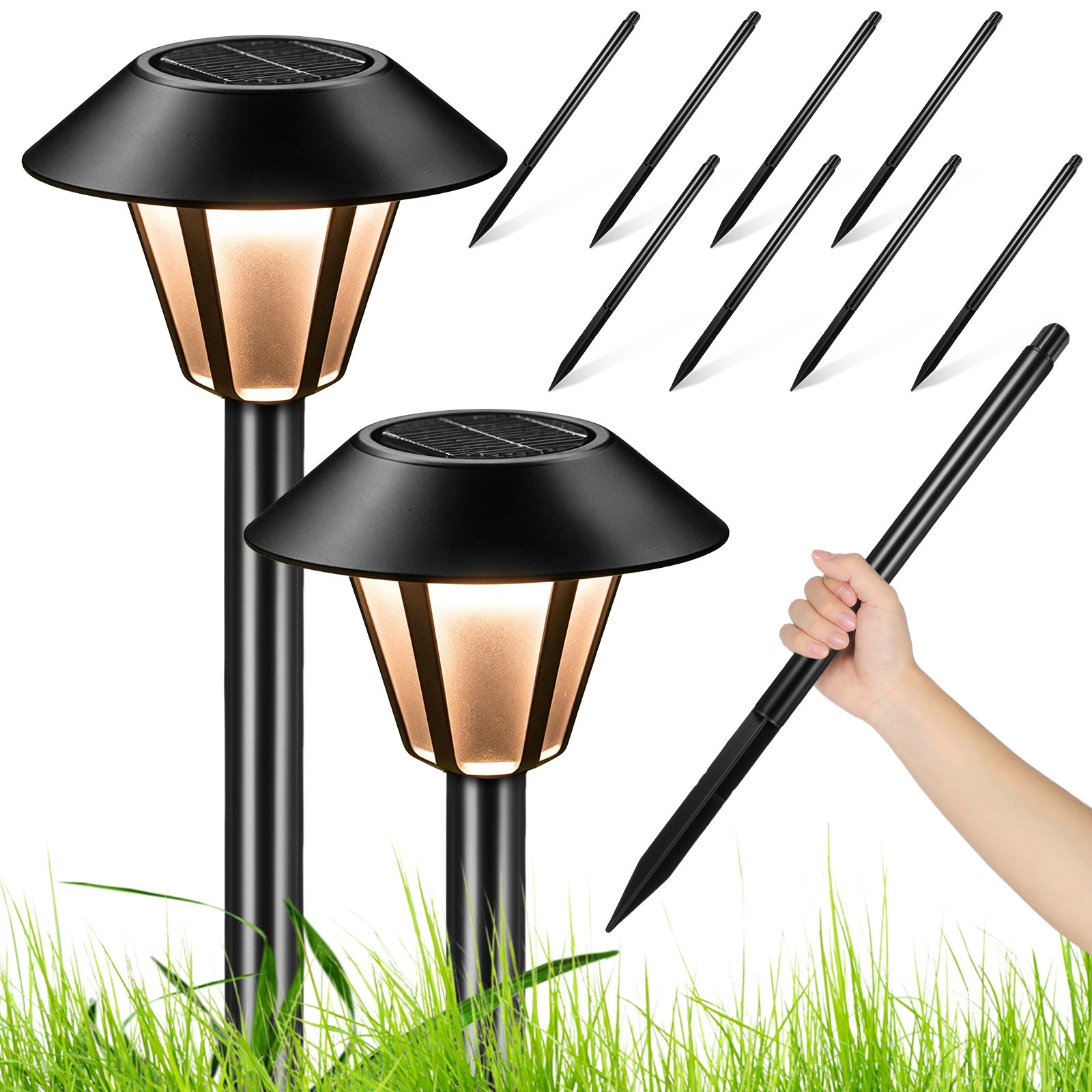 8 Set Tiang Lampu Tenaga Surya - Outdoor Lighting Yard ulasan dan harga