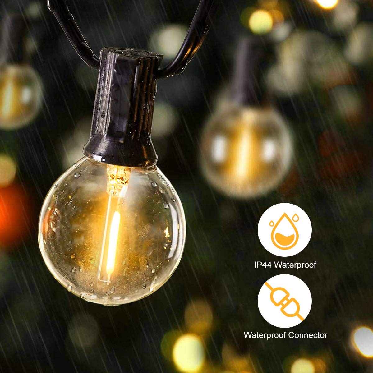 25FT 50FT G40 Lampu Tali Peri  - Outdoor Lighting Socket ulasan dan harga