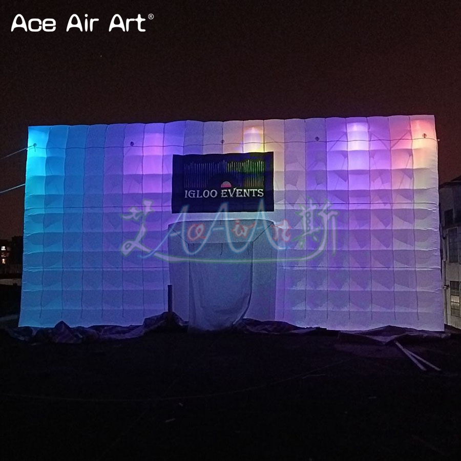 Tenda Kubus Tiup dengan Lampu  - Outdoor Lighting No Outlet ulasan dan harga