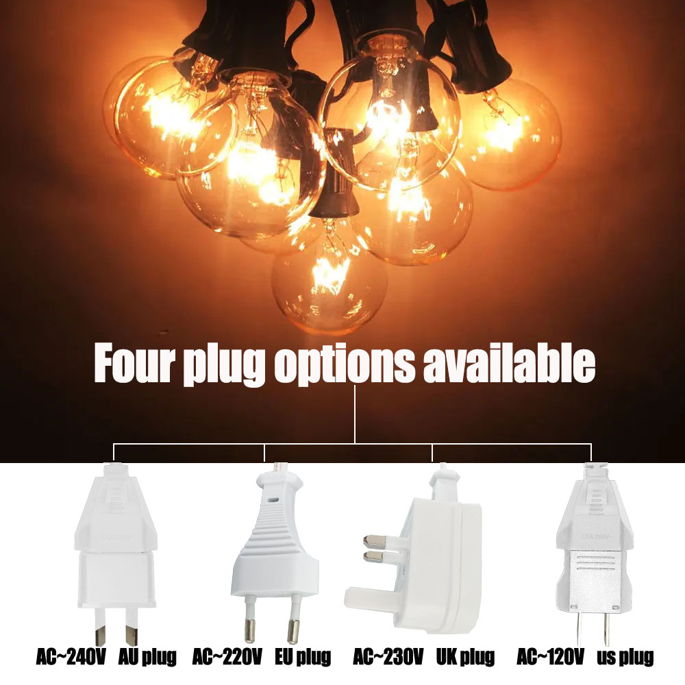 Lampu String Vintage G40 denga - Outdoor Lighting Socket ulasan dan harga