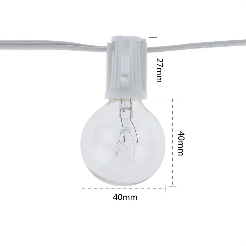 Lampu String Vintage G40 denga - Outdoor Lighting Socket ulasan dan harga